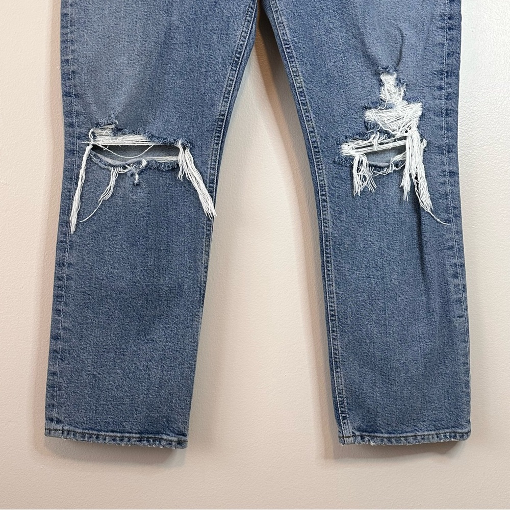 AGOLDE Riley High Rise Crop Distressed Jeans Size 32 - Picture 4 of 15